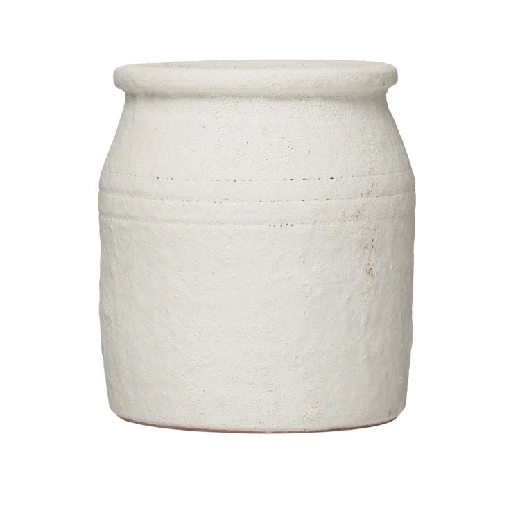 Painted Terracotta Crock